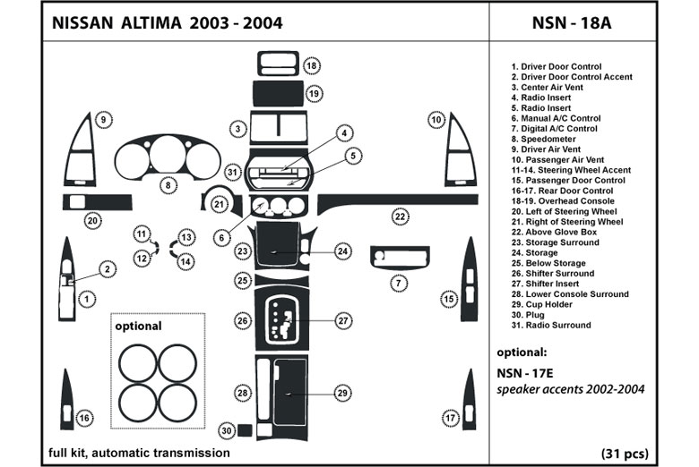 Nissan altima oem dash kit #4