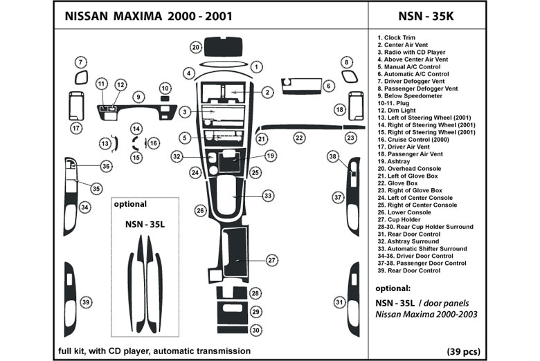 2001 Nissan maxima dash kit #2