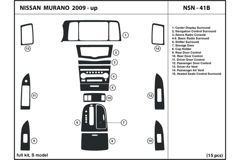 2010 Nissan murano dash kit #5
