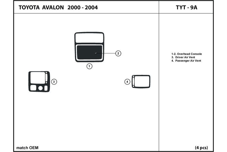 2000 toyota avalon dash kit #3