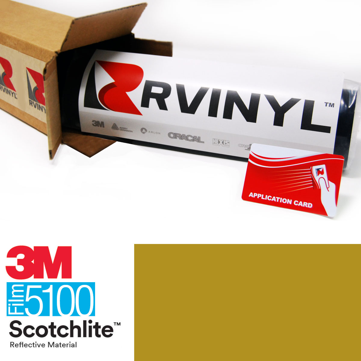 M Scotchlite Rich Gold Reflective Vinyl Film