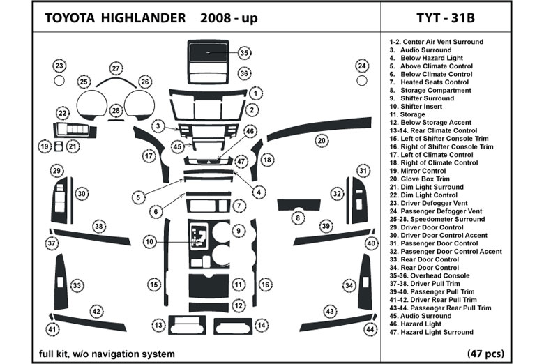 Parts Diagrams For Toyota Highlander 2008 [diagram] 2004 Toy