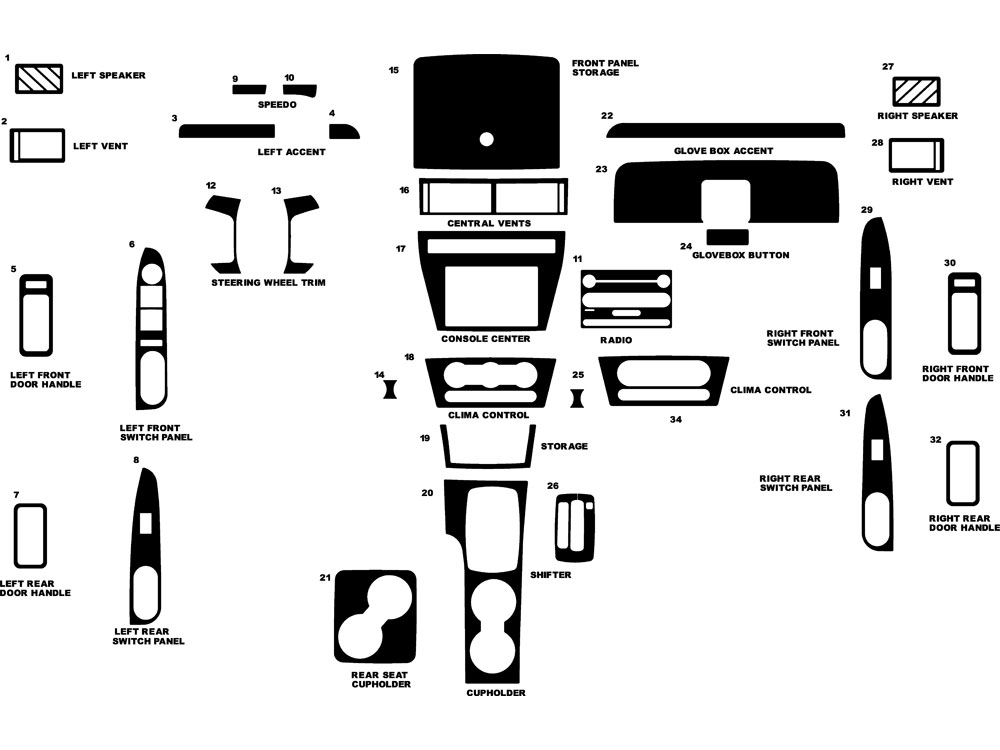 Rdash Ford Fusion 2006 2009 Dash Kits