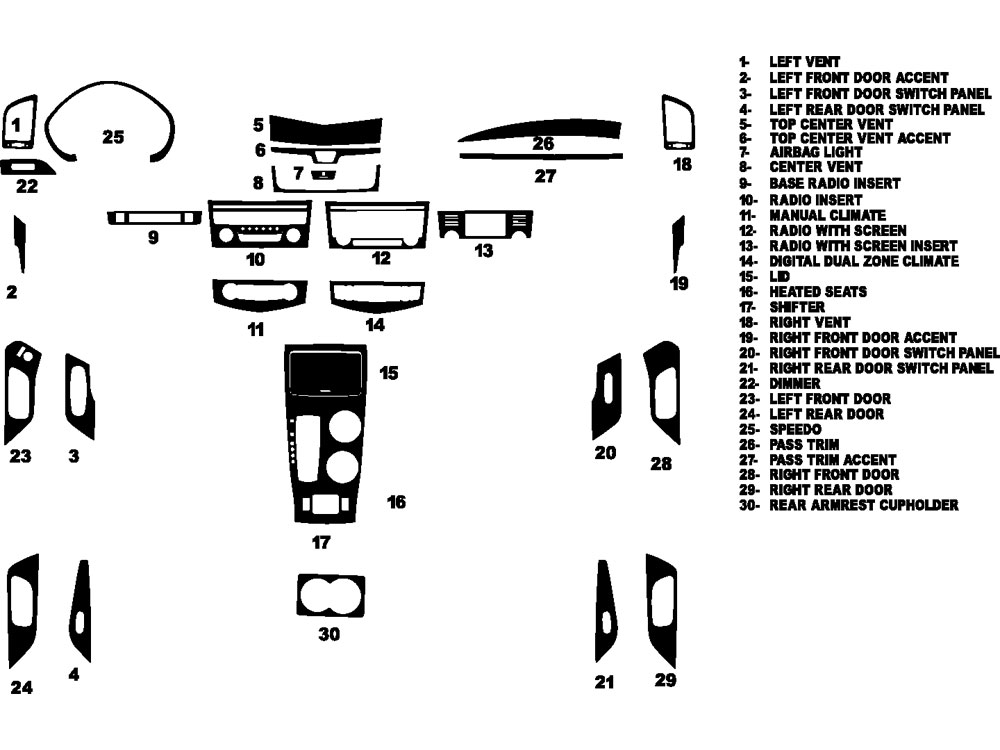 2014 nissan altima store dash kit