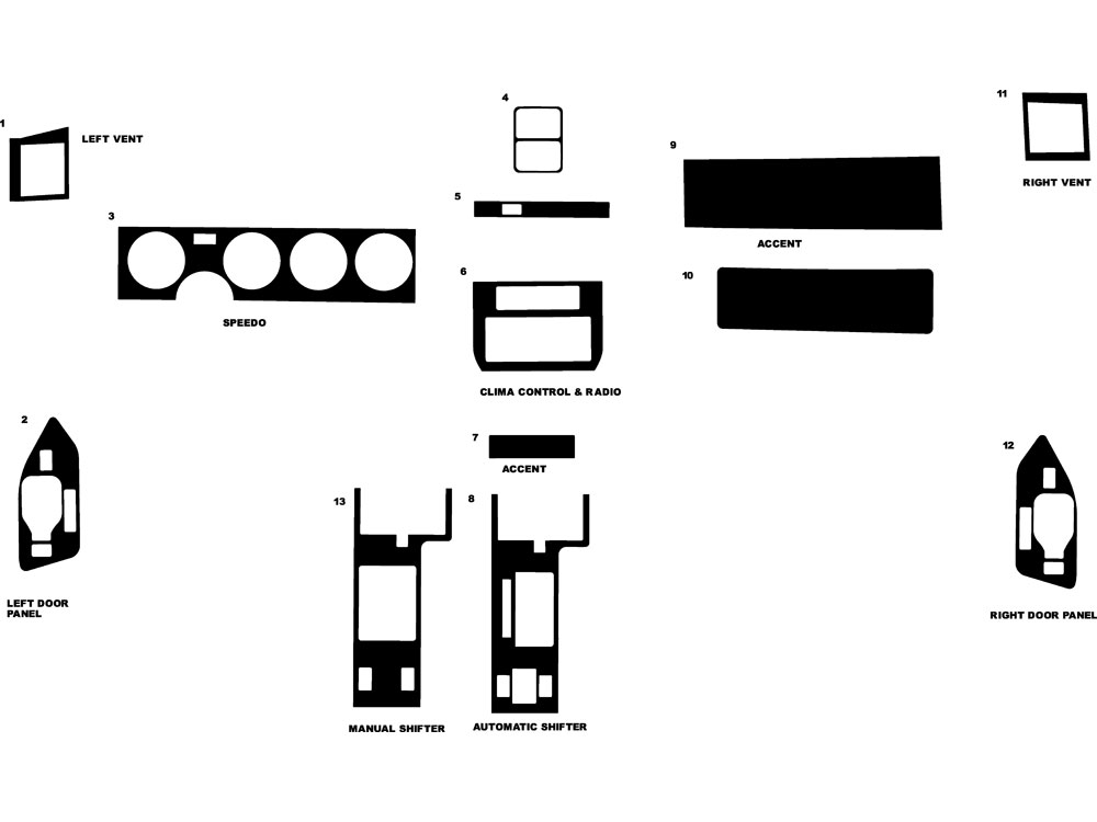 Pontiac Firebird Trans Am 1985-1992 Dash Kits | DIY Dash Trim Kit