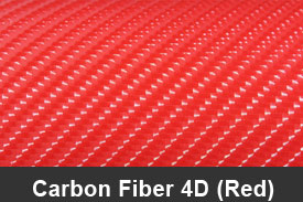 Red 4D Carbon Fiber Pillar Post Trim Kits