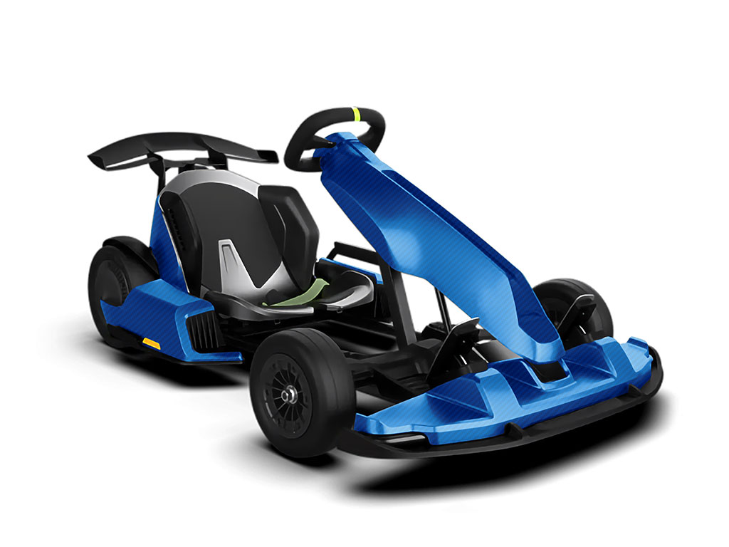 Rwraps™ 3D Carbon Fiber Blue Go-Kart Wraps | Go-Cart Wraps