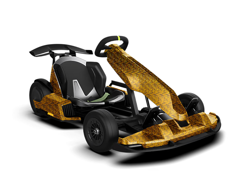 Rwraps™ 3D Carbon Fiber Gold (Digital) Go-Kart Wraps | Go-Cart Wraps