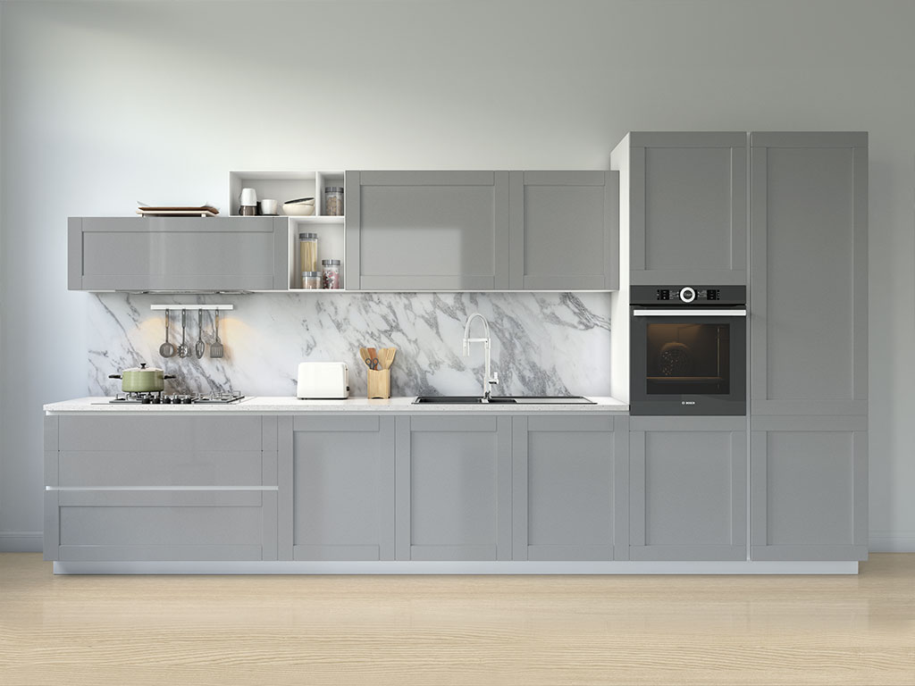 3M™ 1080 Gloss Sterling Silver Kitchen Cabinet Wraps | Cabinetry Wraps