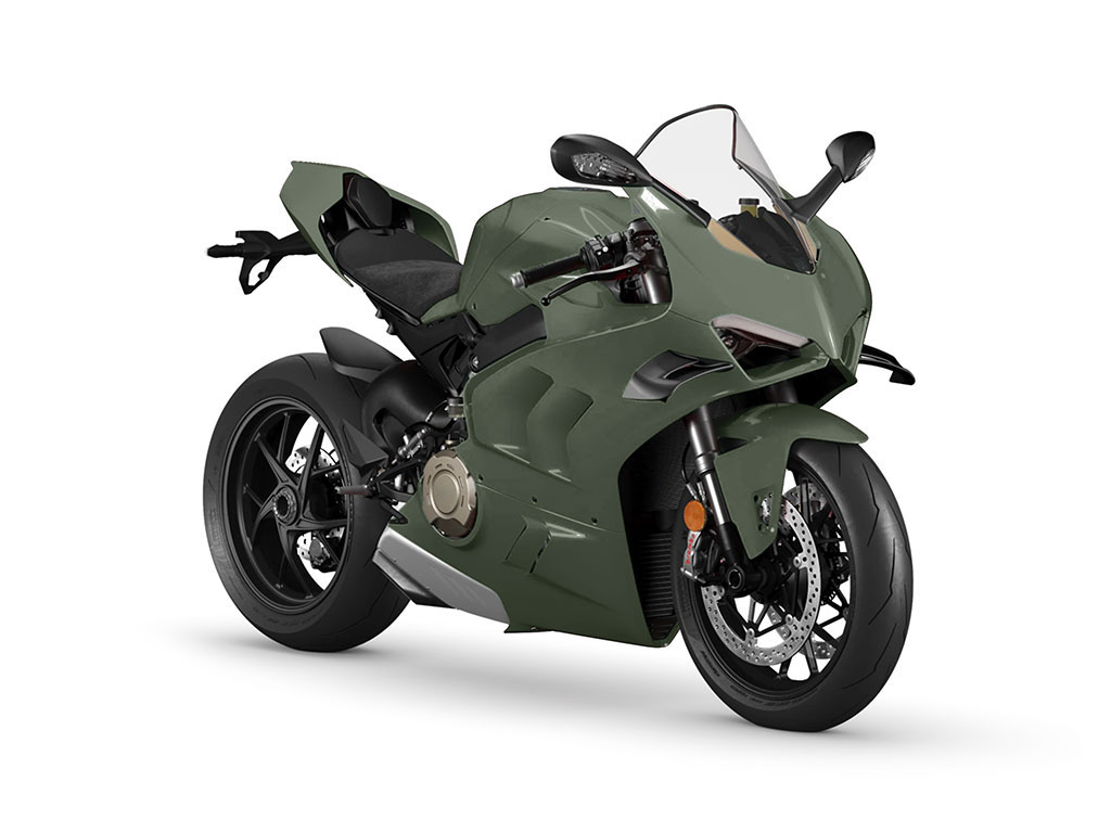 Avery Dennison™ SW900 Matte Olive Green Motorcycle Wraps