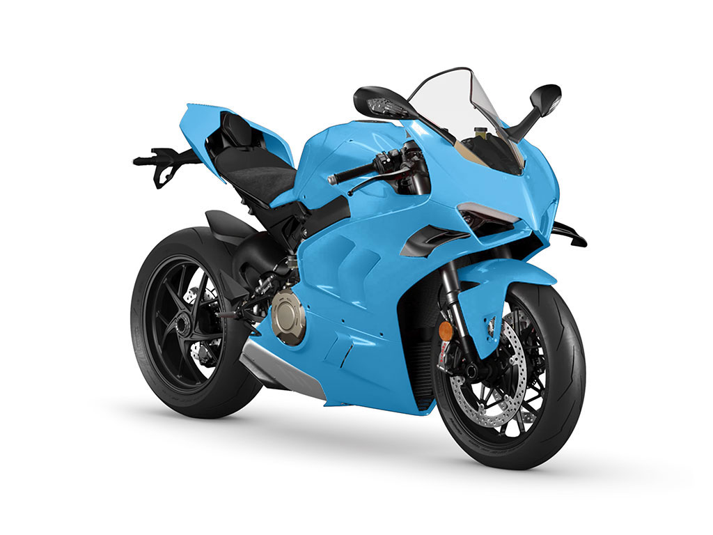 Rwraps™ Matte Sky Blue Motorcycle Wraps | Bike Wraps