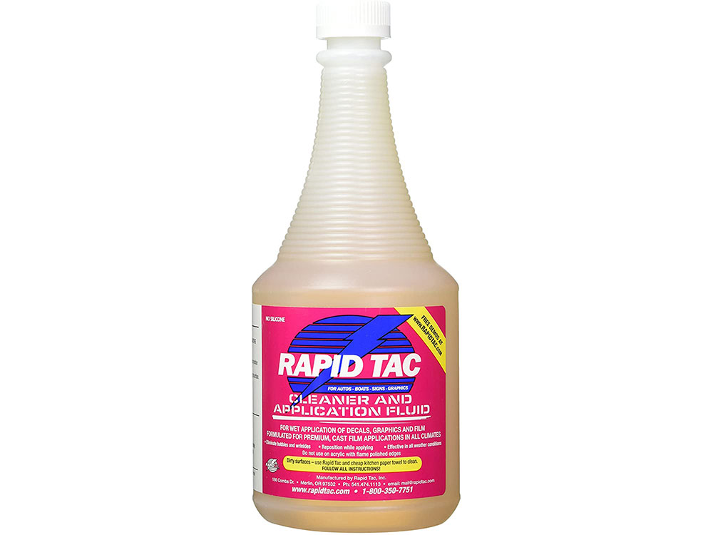 Rapid Tac Application Fluid for Vinyl Wraps Decals Stickers 32oz Sprayer