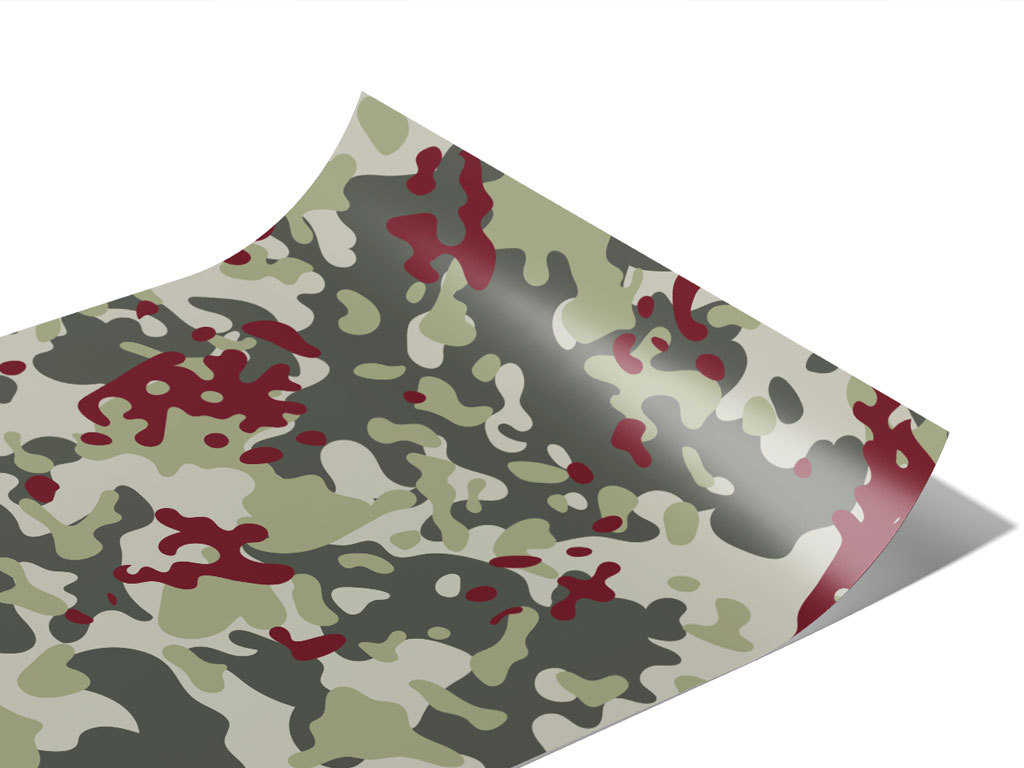 Rwraps™ Maroon Flecktarn Red Camouflage Vinyl Wrap Camo Print Car