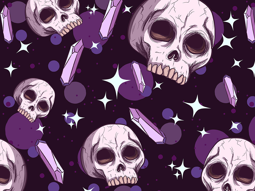 Rwraps™ Amethyst Skulls Skull and Bones Vinyl Wrap | Halloween Print ...