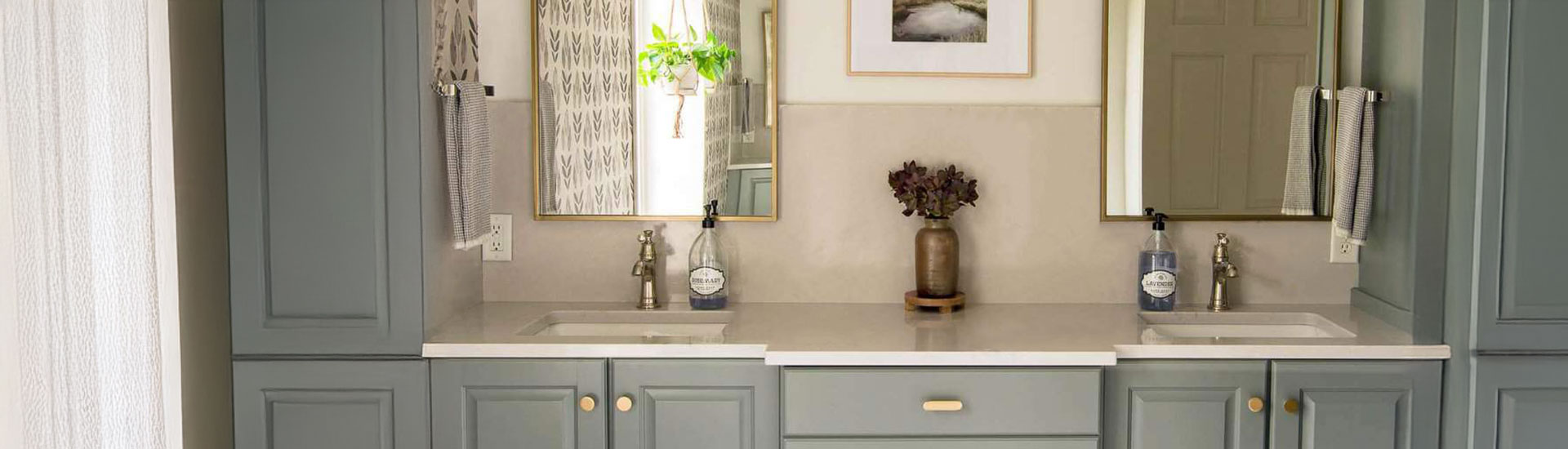 Beige Bathroom Countertop Wraps