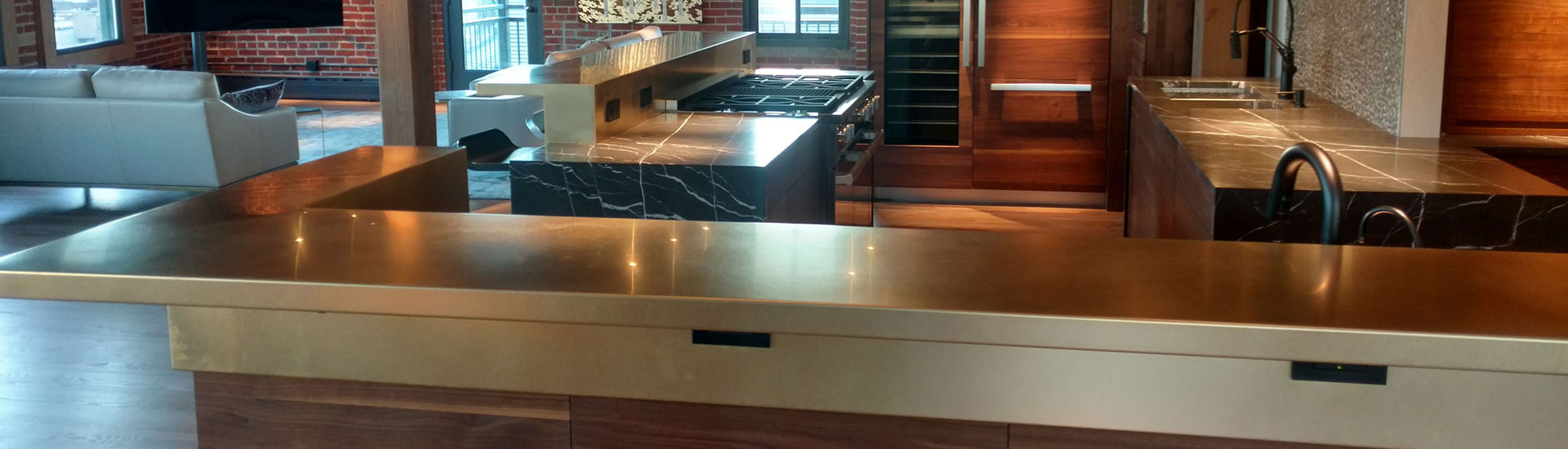 Bronze Kitchen Countertop Wraps