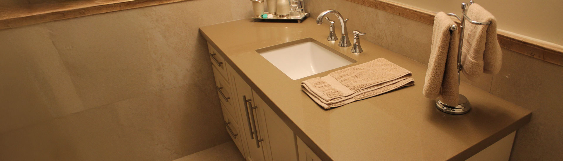 Brown Bathroom Countertop Wraps