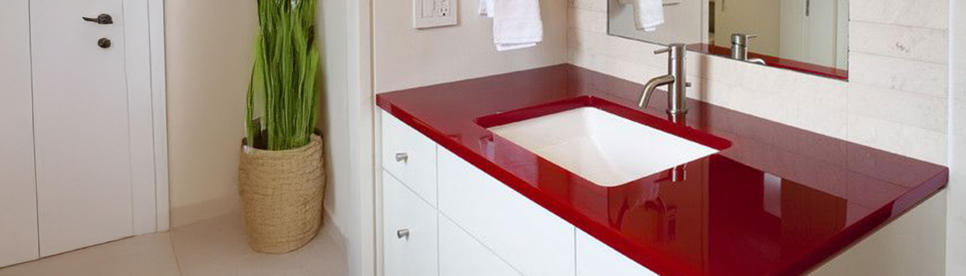 Burgundy Bathroom Countertop Wraps