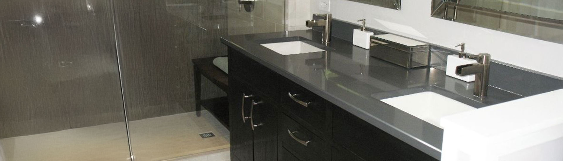 Charcoal Bathroom Countertop Wraps