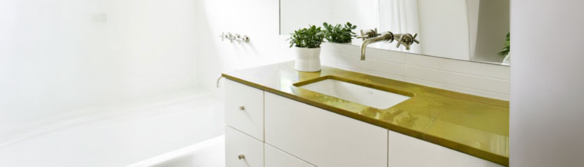 Gold Bathroom Countertop Wraps