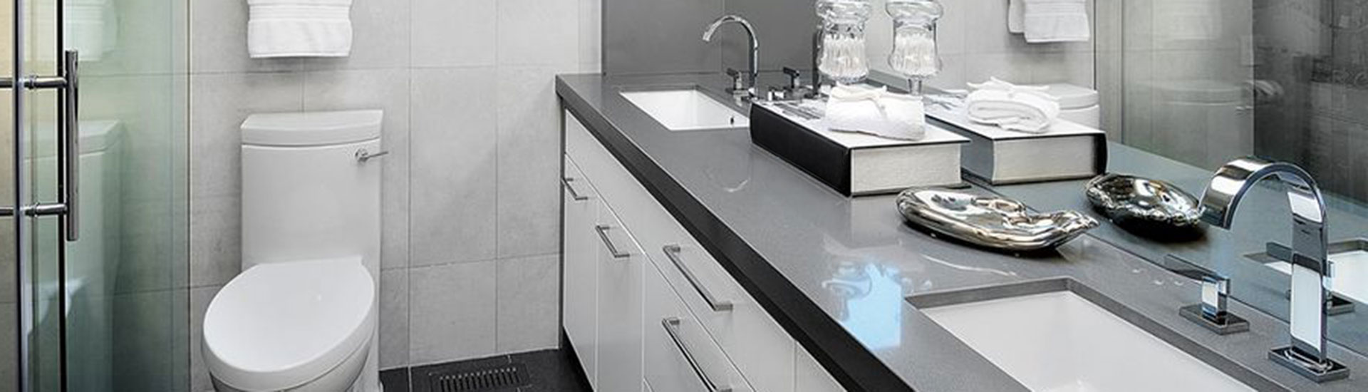 Gunmetal Bathroom Countertop Wraps