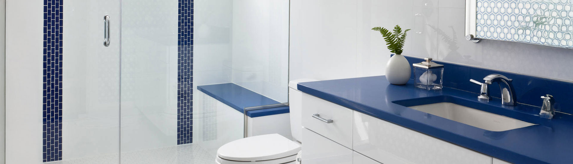 Indigo Bathroom Countertop Wraps