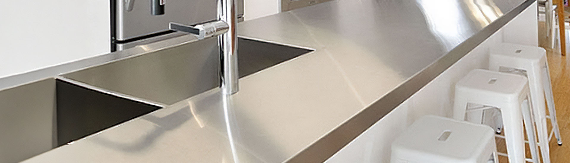 Silver Kitchen Countertop Wraps