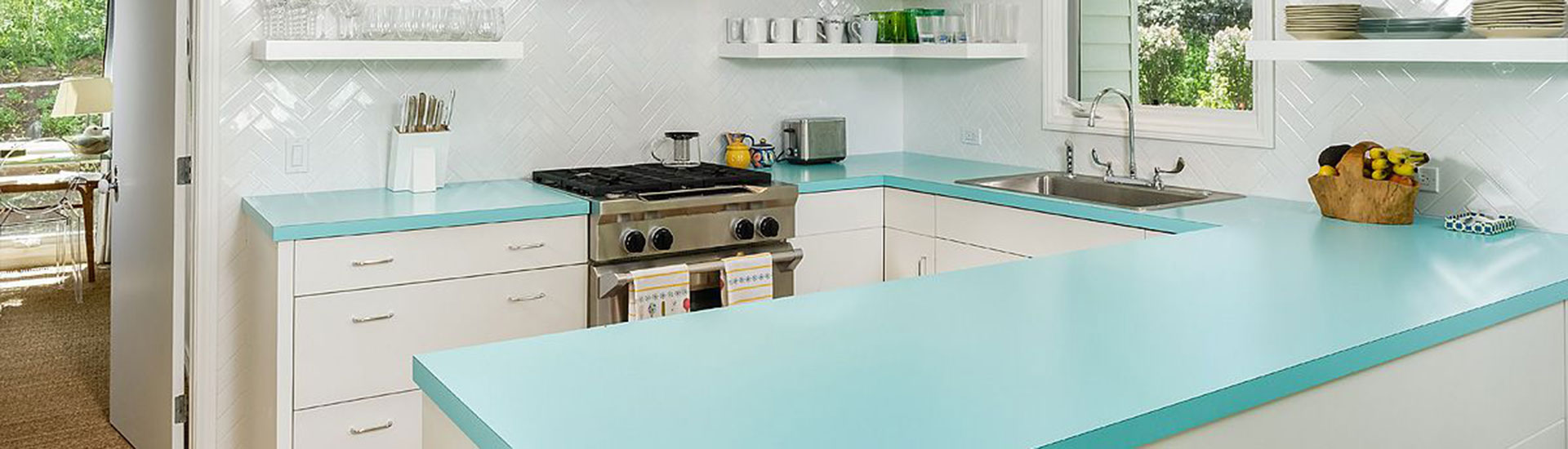 Teal Kitchen Countertop Wraps