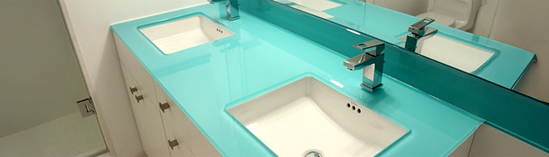 Turquoise Bathroom Countertop Wraps