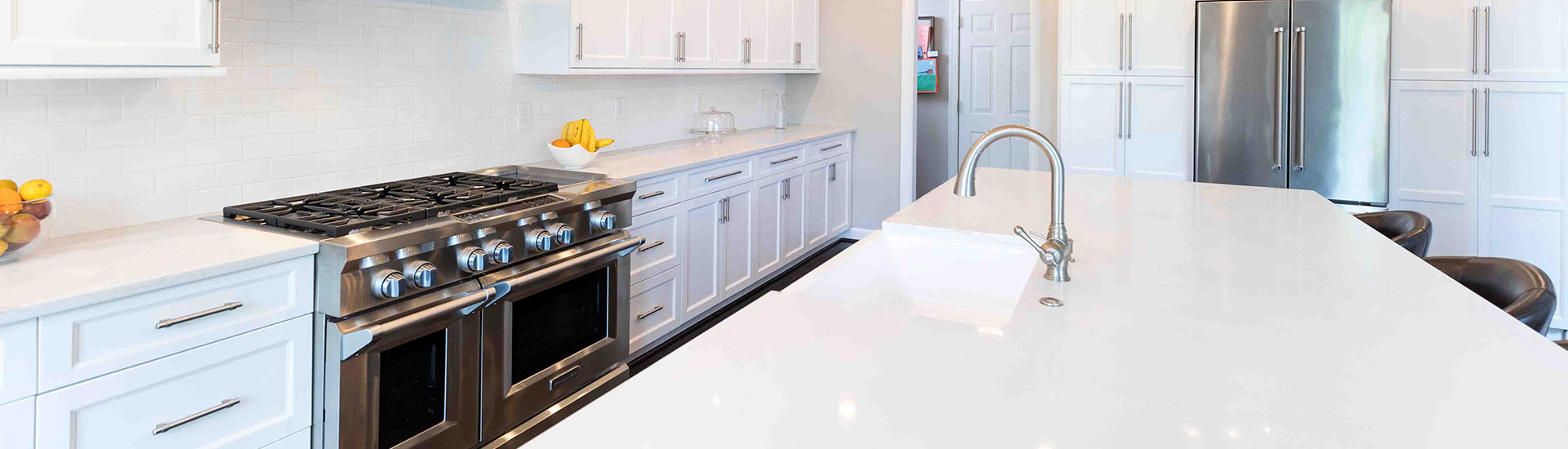 White Kitchen Countertop Wraps