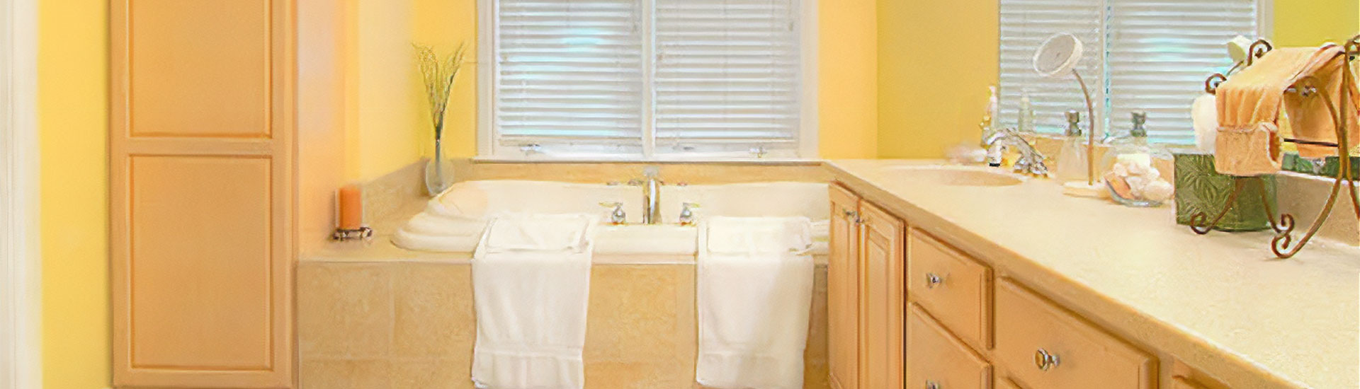 Yellow Bathroom Countertop Wraps