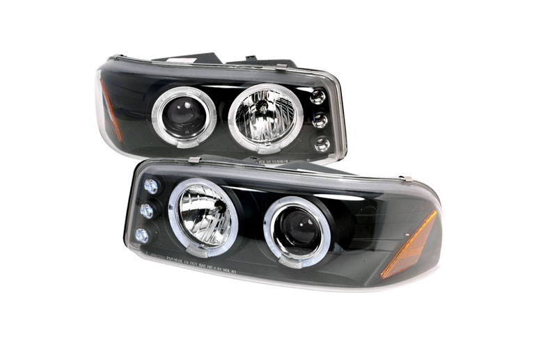 Spec-D Tuning® GMC Sierra 2000-2006 LED Halo Black Projector Headlights