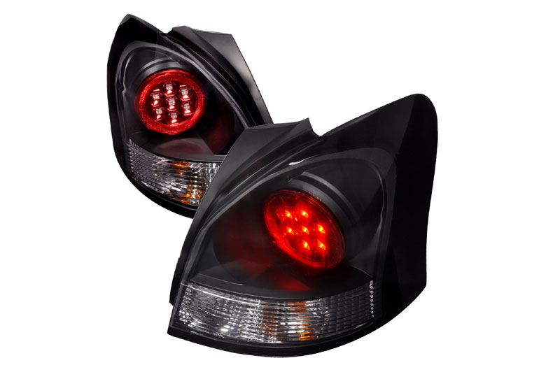 Spec-D Tuning® Toyota Yaris 2007-2009 Black LED Tail Lights