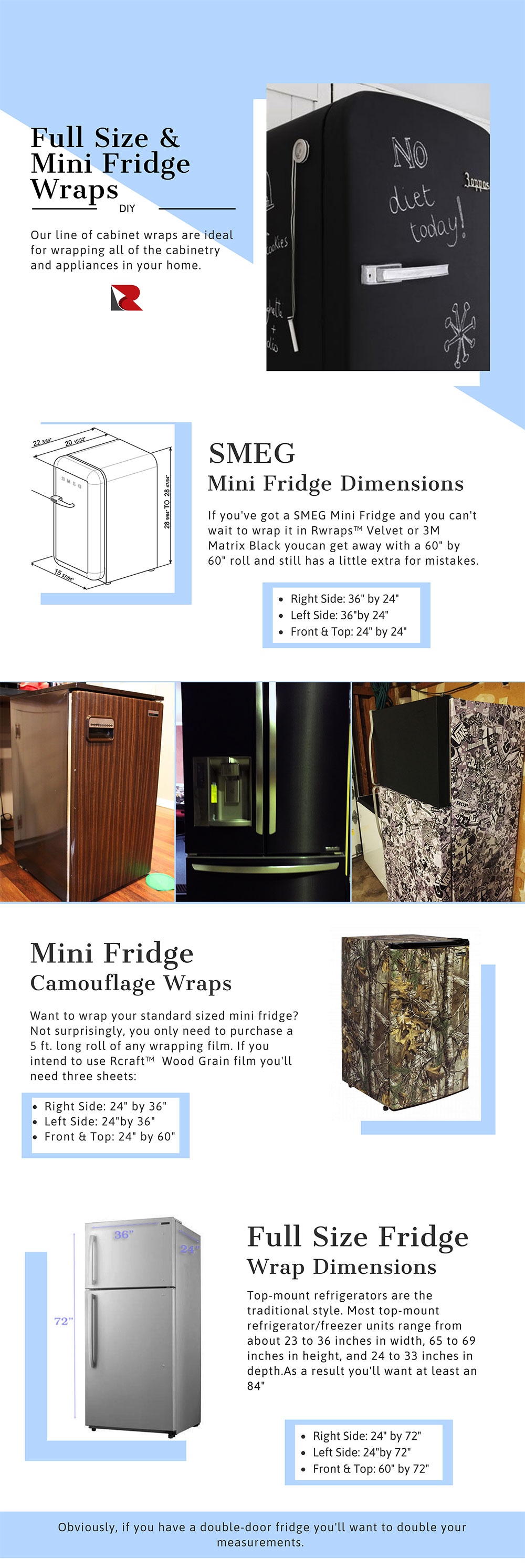 Fridge Freezer Vinyl Wrap Kit - To Do Designs