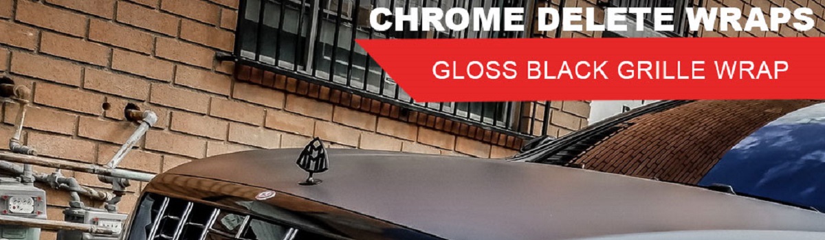 PET Super Gloss Black Vinyl Chrome Delete Black Out Kit