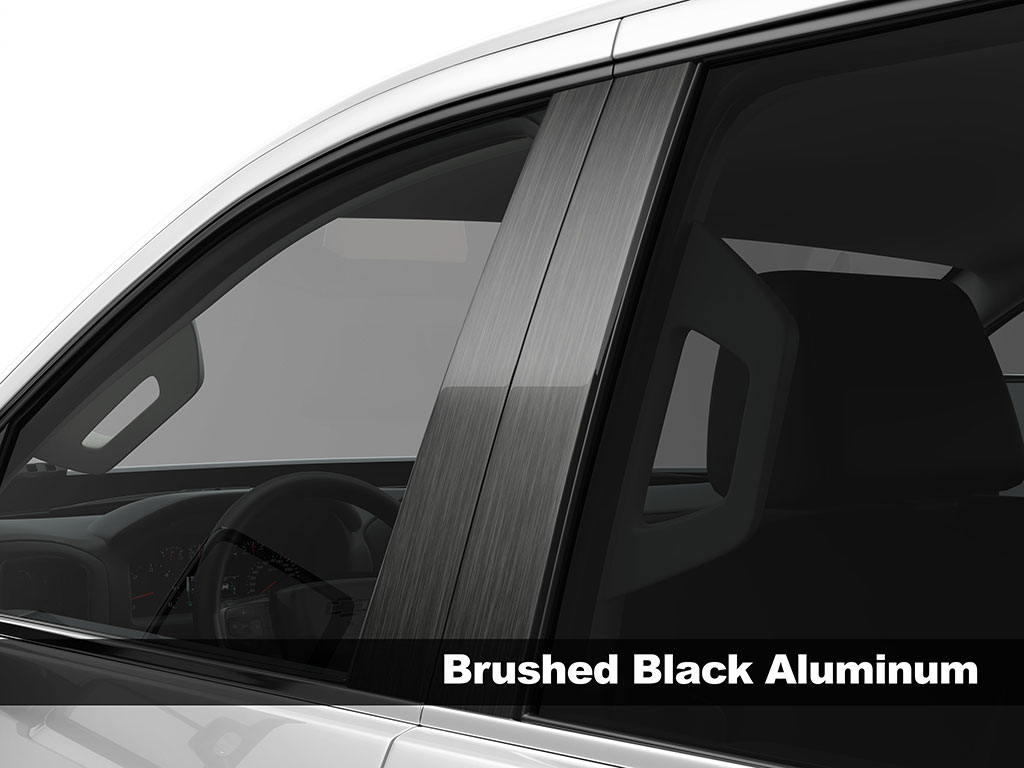 Brushed Black Aluminum Pillar Trim FInish