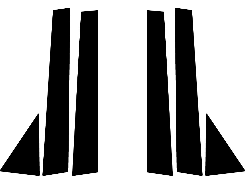 ##LONGDESCRIPTIONNAME2## Matte Black Pillar Trim Diagram