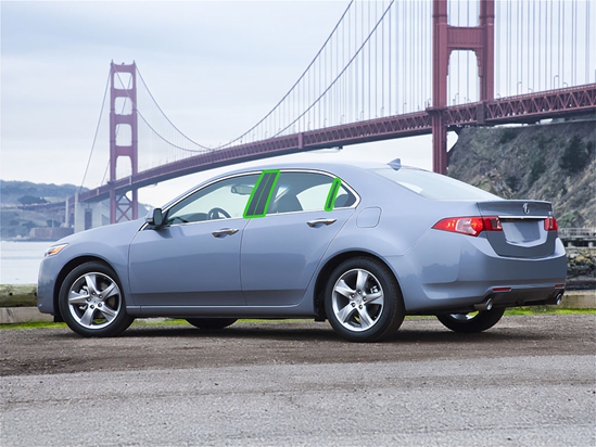 Acura TSX 2009-2014 Sedan Pillar Post Trim Installation Location