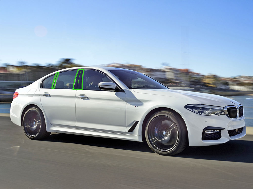 BMW 5-Series Sedan 2018-2023 Pillar Post Trim Installation Location