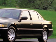 BMW 7-Series 1988-1994 Matte Black Pillar Trim Diagram