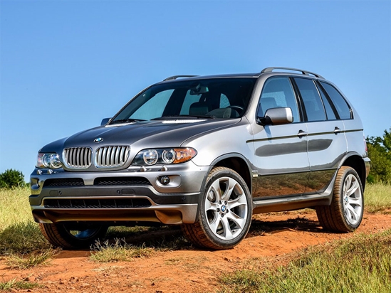 BMW X5 2000-2006 Brushed Aluminum Black Pillar Trim