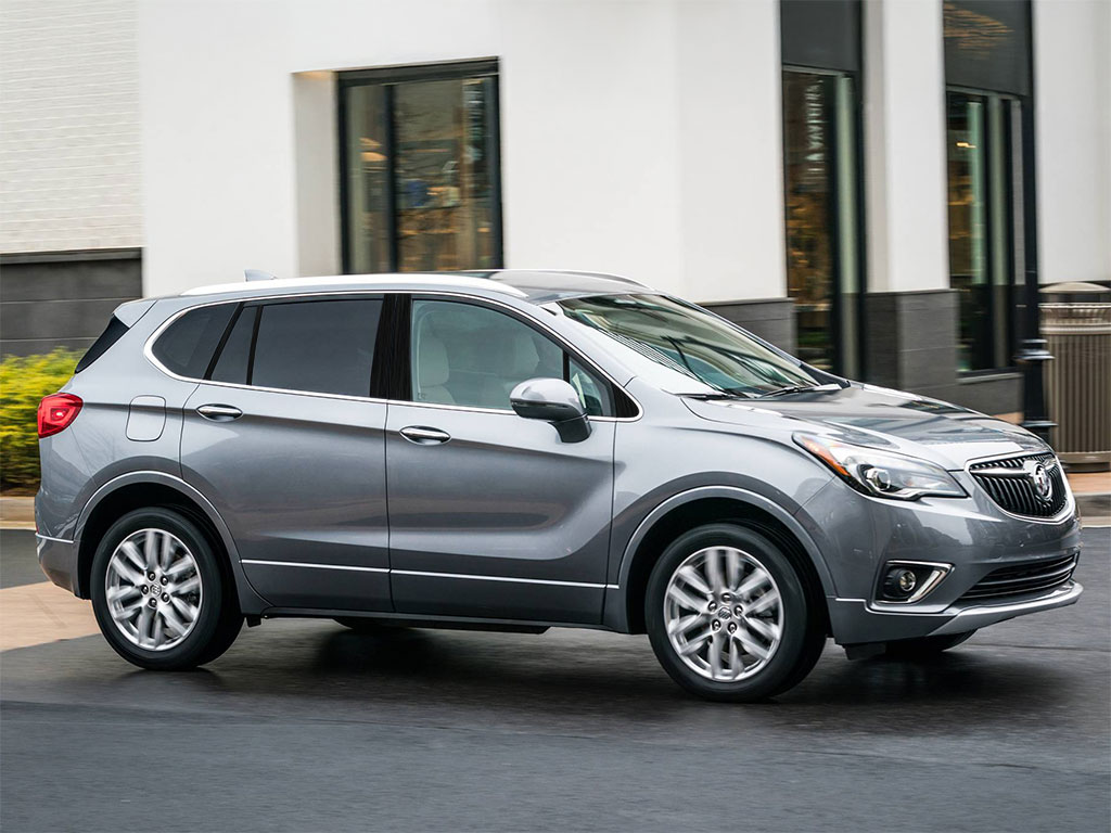 Buick Envision 2016-2020 Brushed Aluminum Black Pillar Trim