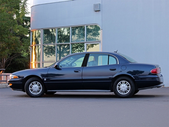 Buick LeSabre 2000-2005 Brushed Aluminum Black Pillar Trim