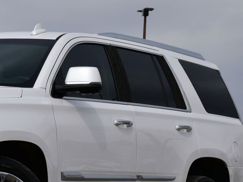 Cadillac Escalade 2015-2020 Brushed Aluminum Black Pillar Trim Diagram