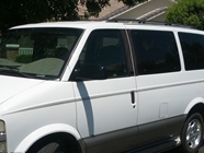 Chevrolet Astro 1990-2005 Standard Passenger Van Brushed Aluminum Black Pillar Trim Diagram