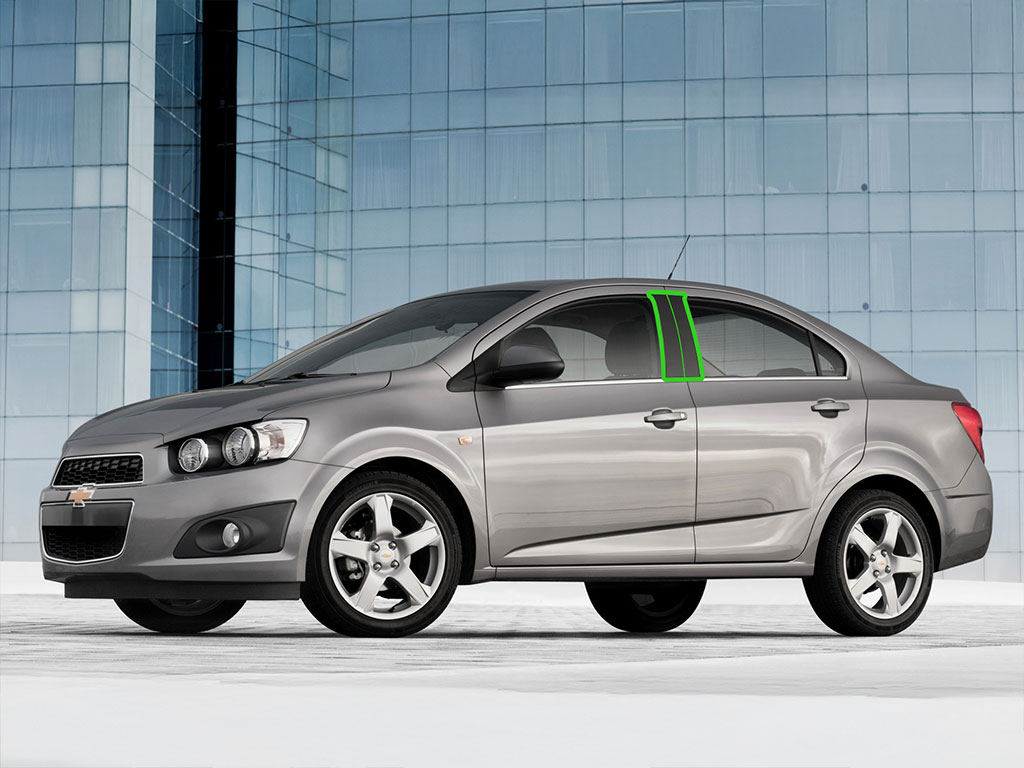 Chevrolet Aveo 2007-2011 Sedan Pillar Post Trim Installation Location