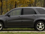 Chevrolet Equinox 2005-2009 Brushed Aluminum Black Pillar Trim Diagram