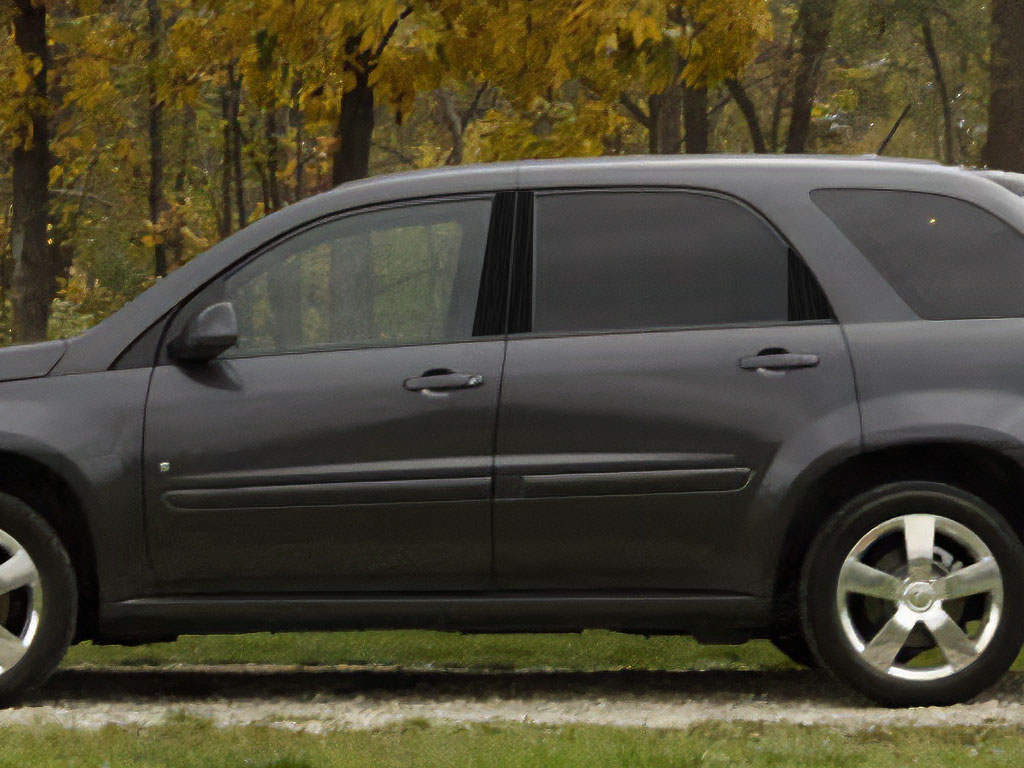 Chevrolet Equinox 2005-2009 Brushed Aluminum Black Pillar Cover Diagram