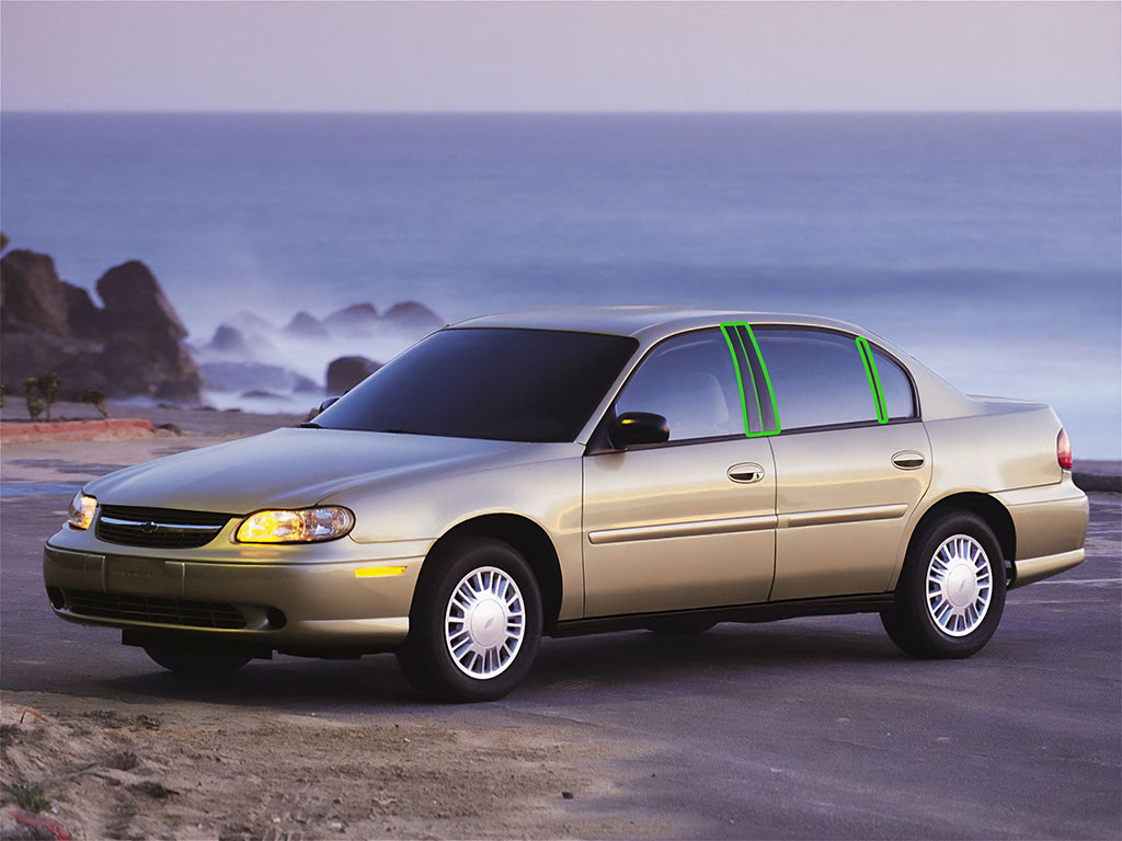 Chevrolet Malibu 1997-2003 Pillar Post Trim Installation Location