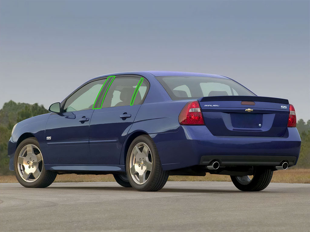 Chevrolet Malibu 2004-2007 (Sedan) Pillar Post Trim Installation Location